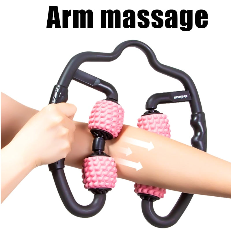 U-Shape Trigger Point Massage Roller - Ultimate Muscle Relief for Fitness, Yoga, and Sports